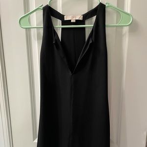 Loft Black Sleeveless Blouse, Convertible, Size M